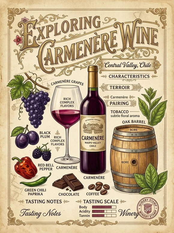 Карменер — poster and bottle