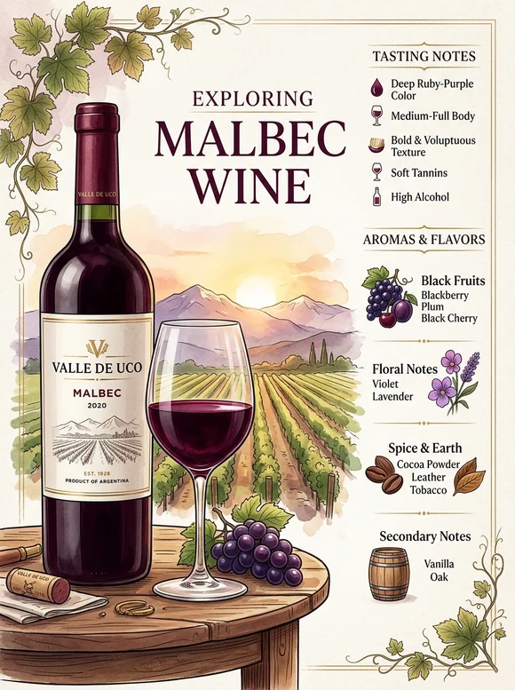 Мальбек — poster and bottle
